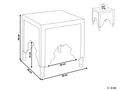 Beistelltisch Heller Holzfarbton Quadratisch 40 X 40 Cm Kadma