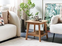 Beistelltisch Heller Holzfarbton Quadratisch 50 X 50 Cm Tulare