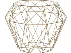 Beistelltisch Heller Holzfarbton / Gold Zehneck Elida