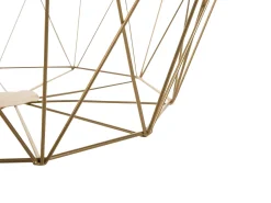 Beistelltisch Heller Holzfarbton / Gold Zehneck Elida