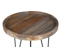 Beistelltisch Holz Dunkelbraun 50 Cm Bondiss