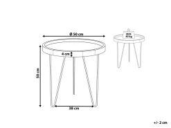 Beistelltisch Holz Dunkelbraun 50 Cm Bondiss