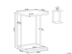 Beistelltisch Holzoptik Taupe Quadratisch 40 X 40 Cm Troy
