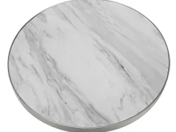 Beistelltisch Marmor Optik Weis / Silber 44 Cm Ramona