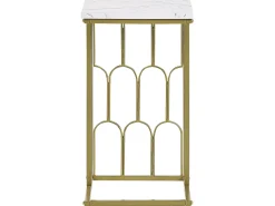 Beistelltisch Marmor Optik Weis / Gold Pandale