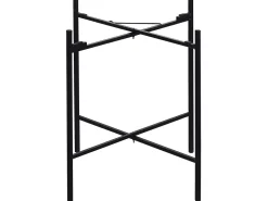 Beistelltisch Rattan / Metall Schwarz 36 Cm Vienna