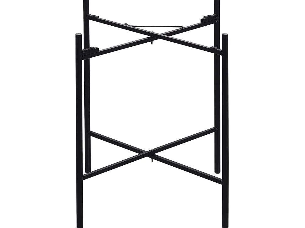 Beistelltisch Rattan / Metall Schwarz 36 Cm Vienna