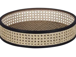 Beistelltisch Rattan / Metall Schwarz 36 Cm Vienna