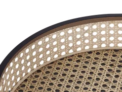 Beistelltisch Rattan / Metall Schwarz 36 Cm Vienna