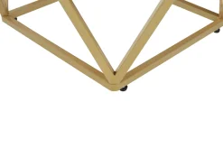 Beistelltisch Schwarz / Gold Marmor Optik Quadratisch 50 X 50 Cm Malibu