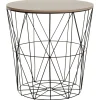 Beistelltisch Schwarz / Heller Holzfarbton 40 Cm Lanark
