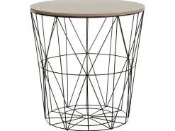 Beistelltisch Schwarz / Heller Holzfarbton 40 Cm Lanark