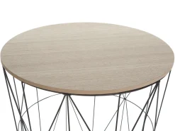 Beistelltisch Schwarz / Heller Holzfarbton 40 Cm Lanark