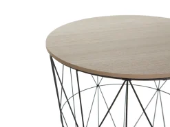 Beistelltisch Schwarz / Heller Holzfarbton 40 Cm Lanark