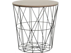 Beistelltisch Schwarz / Heller Holzfarbton 40 Cm Lanark
