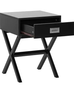 Beistelltisch Schwarz Quadratisch 40 X 40 Cm Monroe