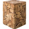 Beistelltisch Teakholz Hellbraun Quadratisch 30 X 30 Cm Nelson