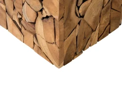 Beistelltisch Teakholz Hellbraun Quadratisch 30 X 30 Cm Nelson