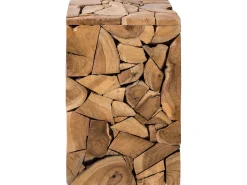 Beistelltisch Teakholz Hellbraun Quadratisch 30 X 30 Cm Nelson