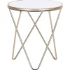 Beistelltisch Weis / Gold 50 Cm Meridian Ii