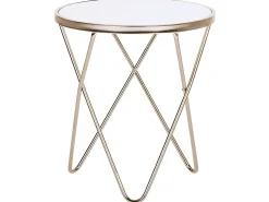 Beistelltisch Weis / Gold 50 Cm Meridian Ii