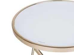 Beistelltisch Weis / Gold 50 Cm Meridian Ii