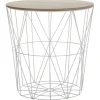 Beistelltisch Weis / Heller Holzfarbton 40 Cm Lanark