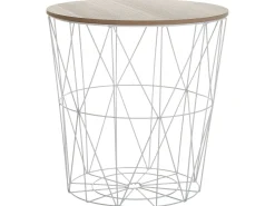 Beistelltisch Weis / Heller Holzfarbton 40 Cm Lanark