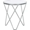 Beistelltisch Weis / Silber 50 Cm Meridian Ii