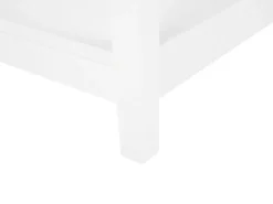 Beistelltisch Weis Glas Rechteckig 40 X 57 Cm Attu