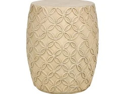 Beisttelltisch Beton Hellbeige Rund 33 Cm Zogno