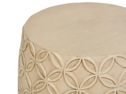 Beisttelltisch Beton Hellbeige Rund 33 Cm Zogno