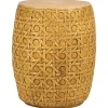 Beisttelltisch Beton Naturlich Rattan Optik Rund 32 Cm Sadole