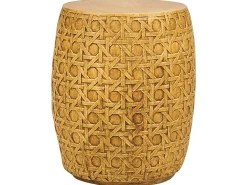 Beisttelltisch Beton Naturlich Rattan Optik Rund 32 Cm Sadole