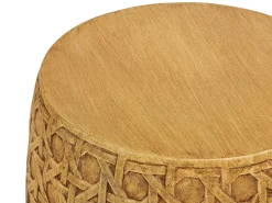 Beisttelltisch Beton Naturlich Rattan Optik Rund 32 Cm Sadole