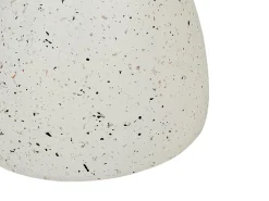 Beisttelltisch Beton Weis Terrazzo Optik Rund 50 Cm Caffi