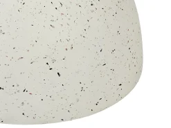 Beisttelltisch Beton Weis Terrazzo Optik Rund 40 Cm Caoria