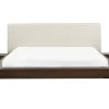 Bett Dunkler Holzfarbton Lattenrost 180 X 200 Cm Zen
