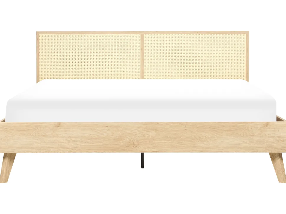 Bett Heller Holzfarbton Lattenrost 180 X 200 Cm Monpazier