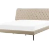 Bett Kunstleder Beige Lattenrost 180 X 200 Cm Essonne