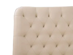 Bett Kunstleder Beige Lattenrost 180 X 200 Cm Essonne