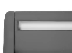 Bett Kunstleder Grau 180 X 200 Cm Mit Led-Beleuchtung Avignon