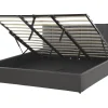 Bett Kunstleder Grau Mit Bettkasten Hochklappbar 180 X 200 Cm Dreux