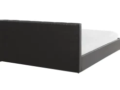 Bett Kunstleder Grau Mit Bettkasten Hochklappbar 180 X 200 Cm Dreux