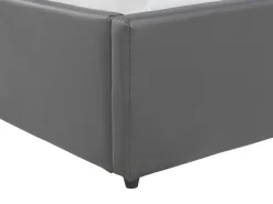 Bett Kunstleder Grau Mit Bettkasten Hochklappbar 180 X 200 Cm Dreux