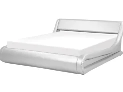 Bett Kunstleder Silber Mit Bettkasten Hochklappbar 180 X 200 Cm Avignon