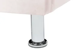 Bett Samtstoff Pastellrosa Mit Bettkasten Hochklappbar 90 X 200 Cm Metz