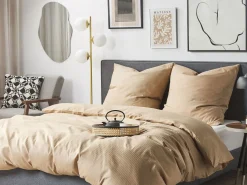 Bettwasche Set Beige Baumwollsatin 135 X 200 Cm Avondale