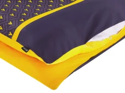 Bettwasche Set Dunkelblau / Gelb Baumwollsatin 135 X 200 Cm Wallingford