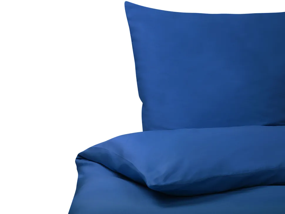 Bettwasche Set Dunkelblau Baumwollsatin 220 X 240 Cm Harmonridge